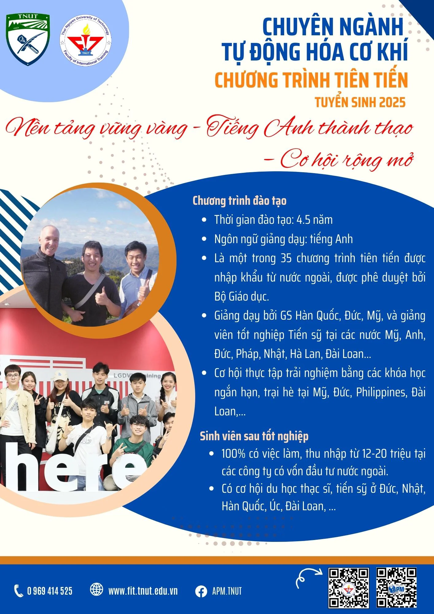 TUYỂN SINH 2025: CHUYÊN NGÀNH TỰ ĐỘNG HÓA CƠ KHÍ – CHƯƠNG TRÌNH TIÊN TIẾN